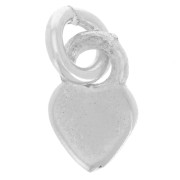 Ciondolo a cuore 6,5x4 mm con anello aperto - Argento 925 x1