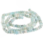 Perle sfaccettate rotonde appiattite 4x3 mm - Larimar x32cm|raw }}