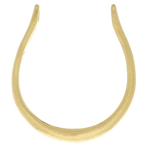 Pendente ferro di cavallo 14x12 mm - Argento 925 dorato con oro fino x1
