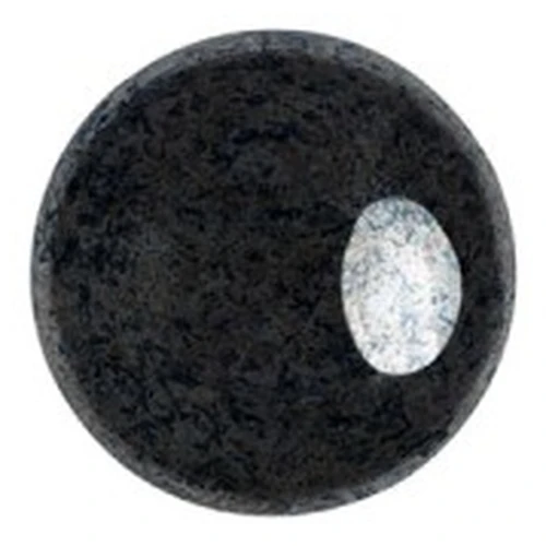 Cabochon di vetro di Puca® 8 mm - Jet Hematite x10