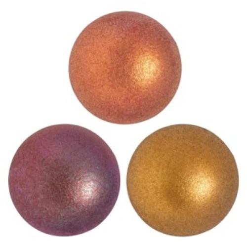 Cabochon di vetro di Puca® 8 mm - Gold Iris Mat x10