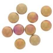 Cabochon di vetro di Puca® 8 mm - Gold Iris Mat x10