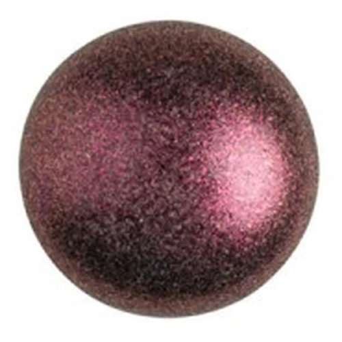 Cabochon di vetro di Puca® 8 mm - Dark Violet Metallic Mat x10