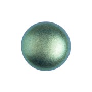 Cabochon di vetro di Puca® 8 mm - Green Turquoise Metallic Mat x10