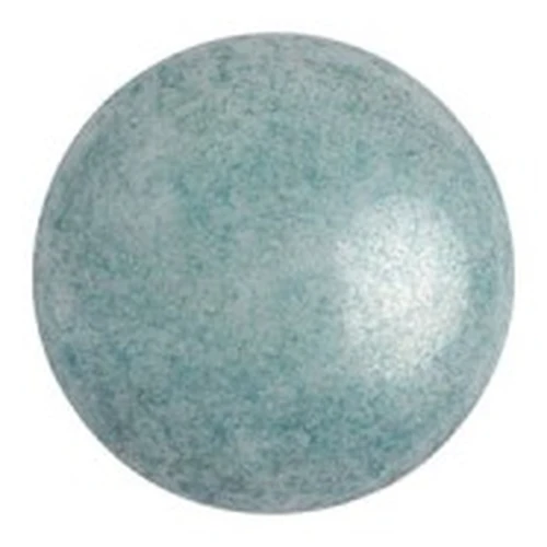 Cabochon di vetro di Puca® 8 mm - Opaque Blue Ceramic Look x10