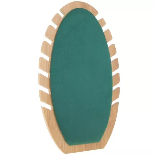 Scatola portagioie per collana - forma ovale 27,5x16cm Bamboo - Suede Green x1