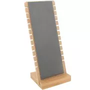 Portagioie per collane - forma rettangolare 27x11cm Bamboo - Suede Grey x1