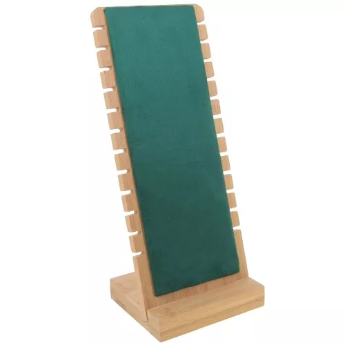 Portagioie per collana - forma rettangolare 27x11cm Bamboo - Suede Green x1