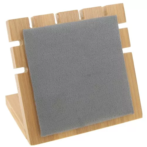 Portagioie piccolo per collana - forma quadrata 10x11 cm Bamboo - Suede Grey x1