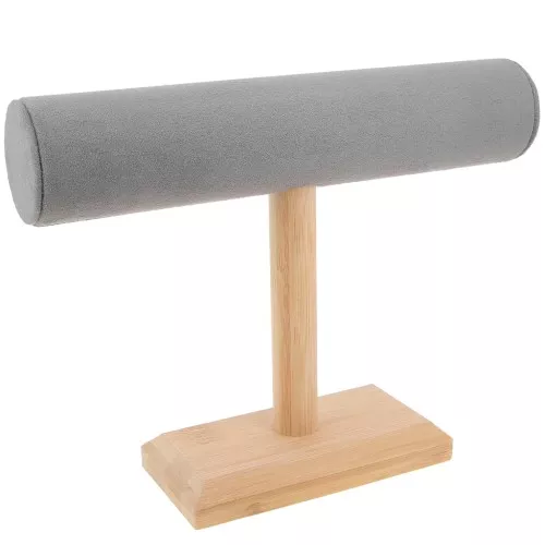 Portagioie - espositore per bracciali 19x25cm Bamboo - suedine Grigio x1
