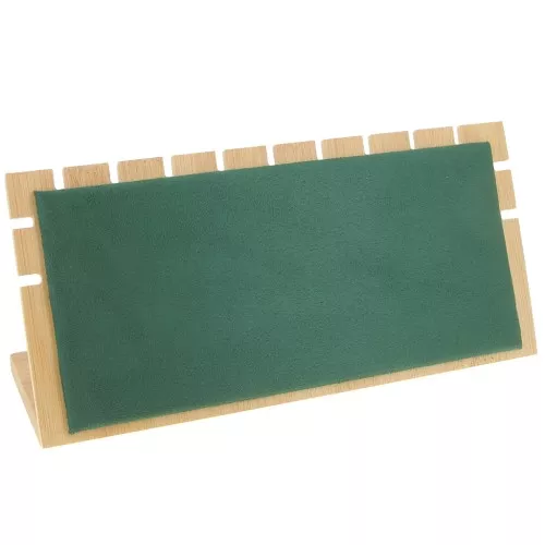 Portagioie per collana - forma rettangolare 11x25 cm Bamboo - Suede Green x1