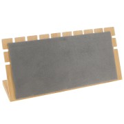 Portagioie per collana - forma rettangolare 11x25 cm Bamboo - Suede Grey x1|raw }}