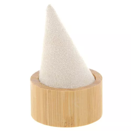 Porta anelli a forma di cono 60x40 mm - Bambù - Suede Beige x1
