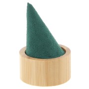 Porta anelli a forma di cono 60x40 mm - Bamboo - Suede Green x1