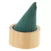 Porta anelli a forma di cono 60x40 mm - Bamboo - Suede Green x1