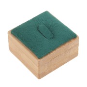 Portagioie - Porta anelli con linguetta 40x40 mm - Bamboo - Suede Green x1|raw }}
