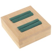 Portagioie - mini vassoio per 2 anelli 60x65 mm - Bambù - Suede Green x1|raw }}