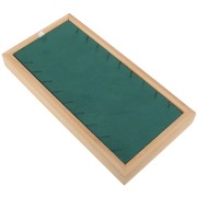 Portagioie per collane - vassoio 9 collane 22x11 cm Bamboo - Suede Green x1|raw }}