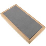 Portagioie per collane - vassoio 9 collane 22x11 cm Bamboo - Suede Grey x1|raw }}