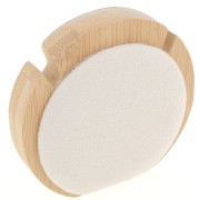 Portagioie per collana - forma rotonda - 9 cm Bamboo - Suede Beige x1|raw }}