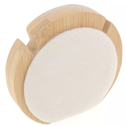 Portagioie per collana - forma rotonda - 9 cm Bamboo - Suede Beige x1