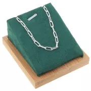 Portacollane - rettangolo obliquo - 7,5x6 cm Bamboo - Suede Green x1
