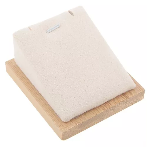 Portacollane - rettangolo obliquo - 7,5x6 cm Bamboo - Suede Beige x1