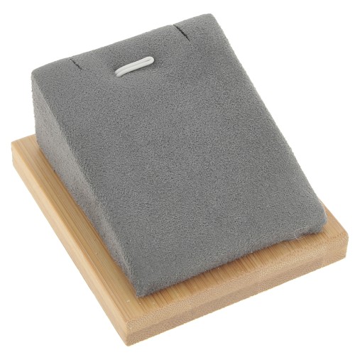 Portacollane - rettangolo obliquo - 7,5x6 cm Bamboo - Suede Grey x1