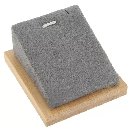 Portacollane - rettangolo obliquo - 7,5x6 cm Bamboo - Suede Grey x1