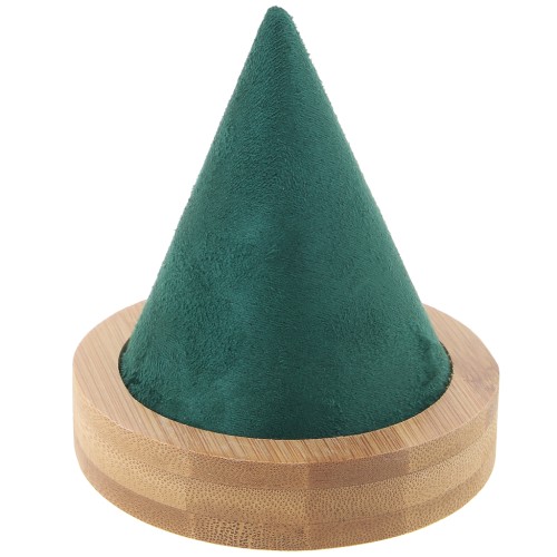 Portabracciali a forma di cono 11x9,5 cm - Bambù - Verde camoscio x1