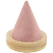 Portabracciali a forma di cono 11x9,5 cm - Bambù - Camoscio rosa x1|raw }}