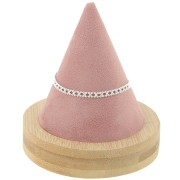 Portabracciali a forma di cono 11x9,5 cm - Bambù - Camoscio rosa x1