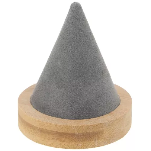 Portabracciali a forma di cono 11x9,5 cm - Bambù - Grigio camoscio x1