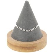 Portabracciali a forma di cono 11x9,5 cm - Bambù - Grigio camoscio x1