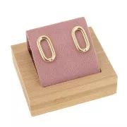 Portaorecchini semplice 7x5,5 cm - Bambù - Camoscio rosa x1