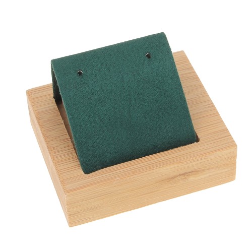 Portaorecchini semplice 7x5,5 cm - Bambù - Verde scamosciato x1