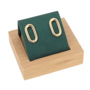 Portaorecchini semplice 7x5,5 cm - Bambù - Verde scamosciato x1