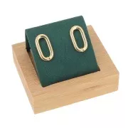 Portaorecchini semplice 7x5,5 cm - Bambù - Verde scamosciato x1