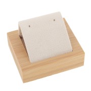 Portaorecchini semplice 7x5,5 cm - Bambù - Suede Beige x1|raw }}