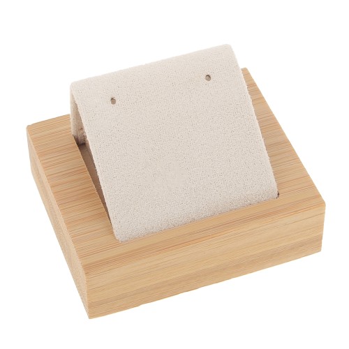 Portaorecchini semplice 7x5,5 cm - Bambù - Suede Beige x1