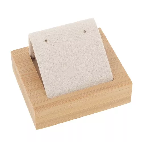 Portaorecchini semplice 7x5,5 cm - Bambù - Suede Beige x1