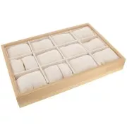 Espositore per orologi e bracciali - 12 cuscini - 35x24cm Bamboo - Beige Suede x1