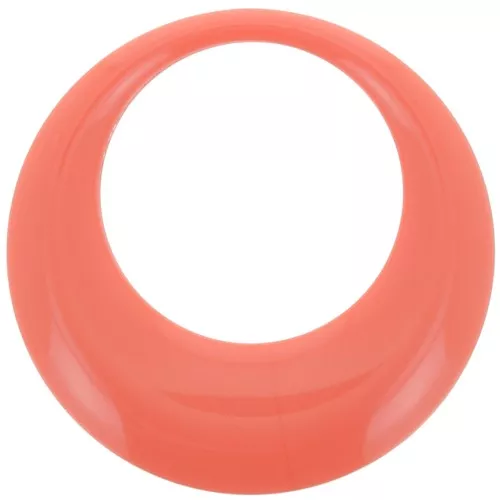 Pendente rotondo in resina opaca 44 mm - Corallo rosa x1