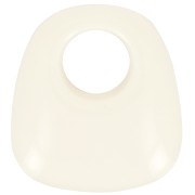 Pendente trapezio in resina opaca 23x21 mm - Ecrù x1