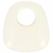 Pendente trapezio in resina opaca 23x21 mm - Ecrù x1