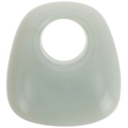 Pendente trapezio in resina opaca 23x21 mm - Verde salvia marmorizzato x1