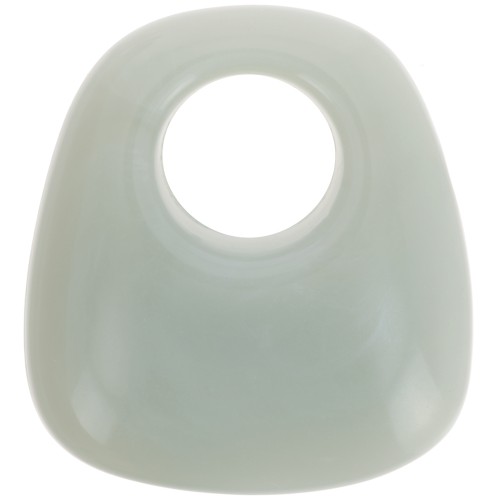 Pendente trapezio in resina opaca 23x21 mm - Verde salvia marmorizzato x1