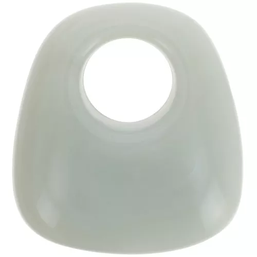 Pendente trapezio in resina opaca 23x21 mm - Verde salvia marmorizzato x1
