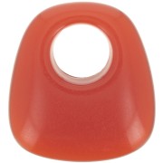 Pendente trapezio in resina trasparente 23x21 mm - Rosso x1|raw }}