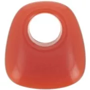 Pendente trapezio in resina trasparente 23x21 mm - Rosso x1
